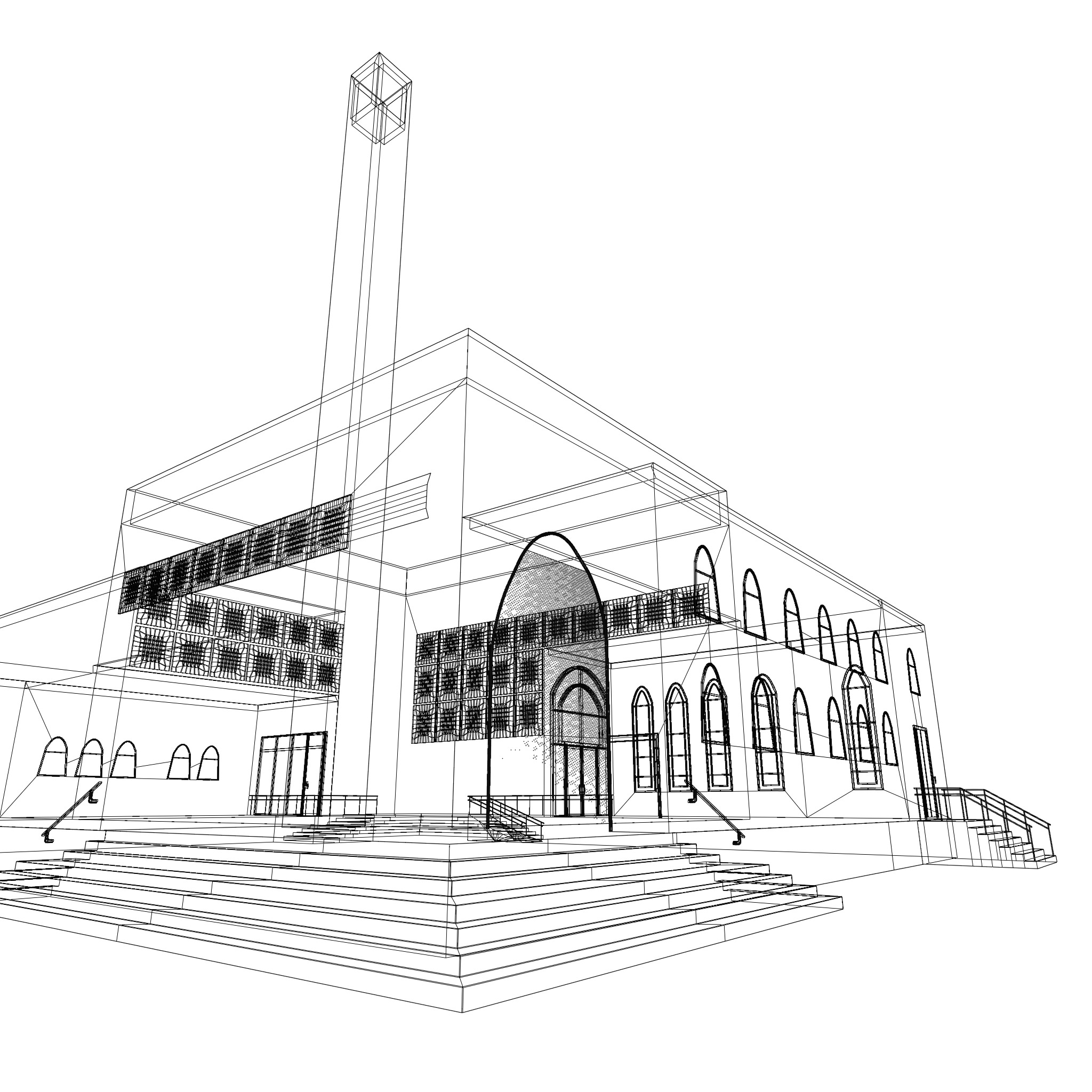 Mosque Exterior 3D model_7