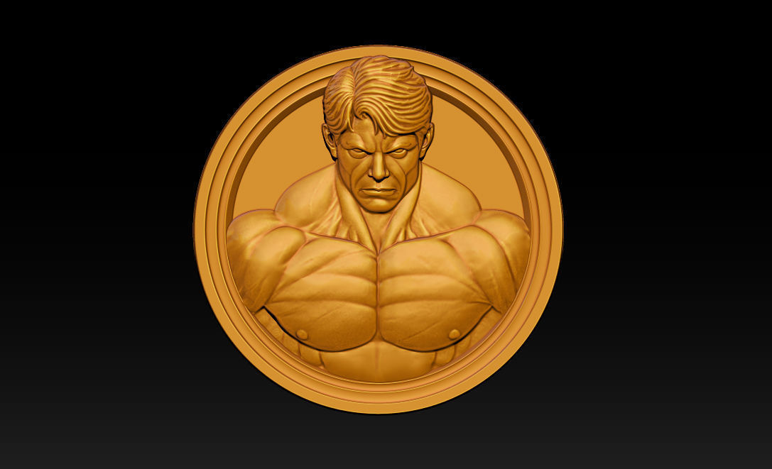 Male Bodybuilder Bas Relief 3D print model_2