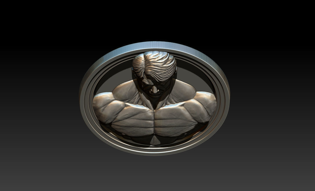 Male Bodybuilder Bas Relief 3D print model_5