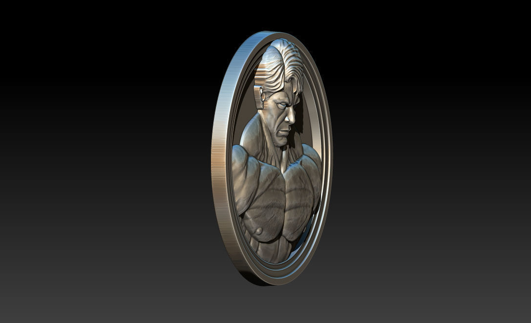 Male Bodybuilder Bas Relief 3D print model_4