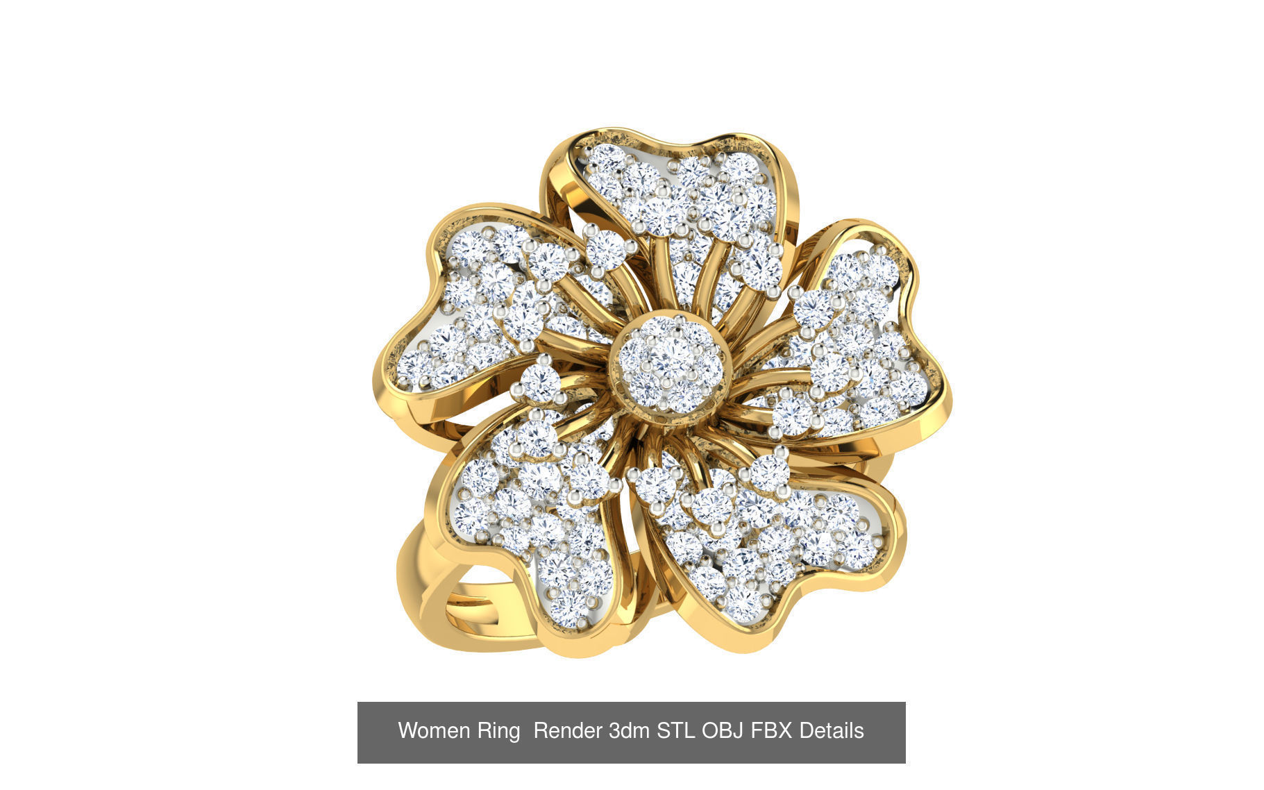 101 Women Ring Render 3dm STL OBJ FBX Details 3D Model Collection_74