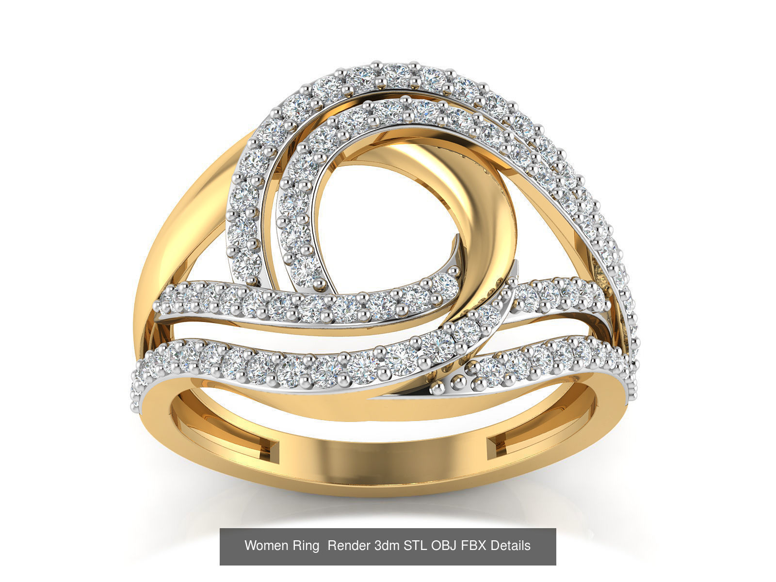 101 Women Ring Render 3dm STL OBJ FBX Details 3D Model Collection_85
