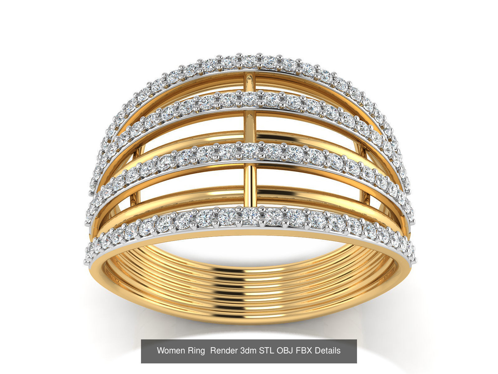 101 Women Ring Render 3dm STL OBJ FBX Details 3D Model Collection_123