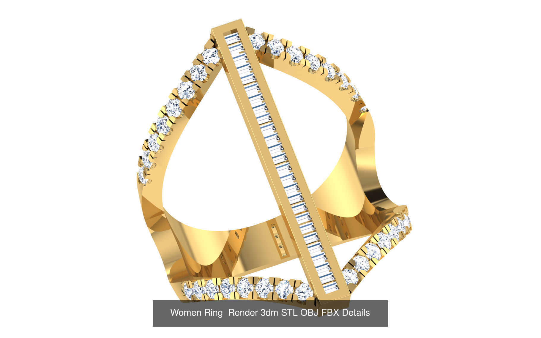 101 Women Ring Render 3dm STL OBJ FBX Details 3D Model Collection_59