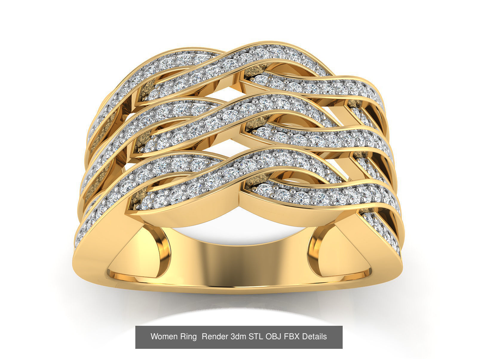 101 Women Ring Render 3dm STL OBJ FBX Details 3D Model Collection_114