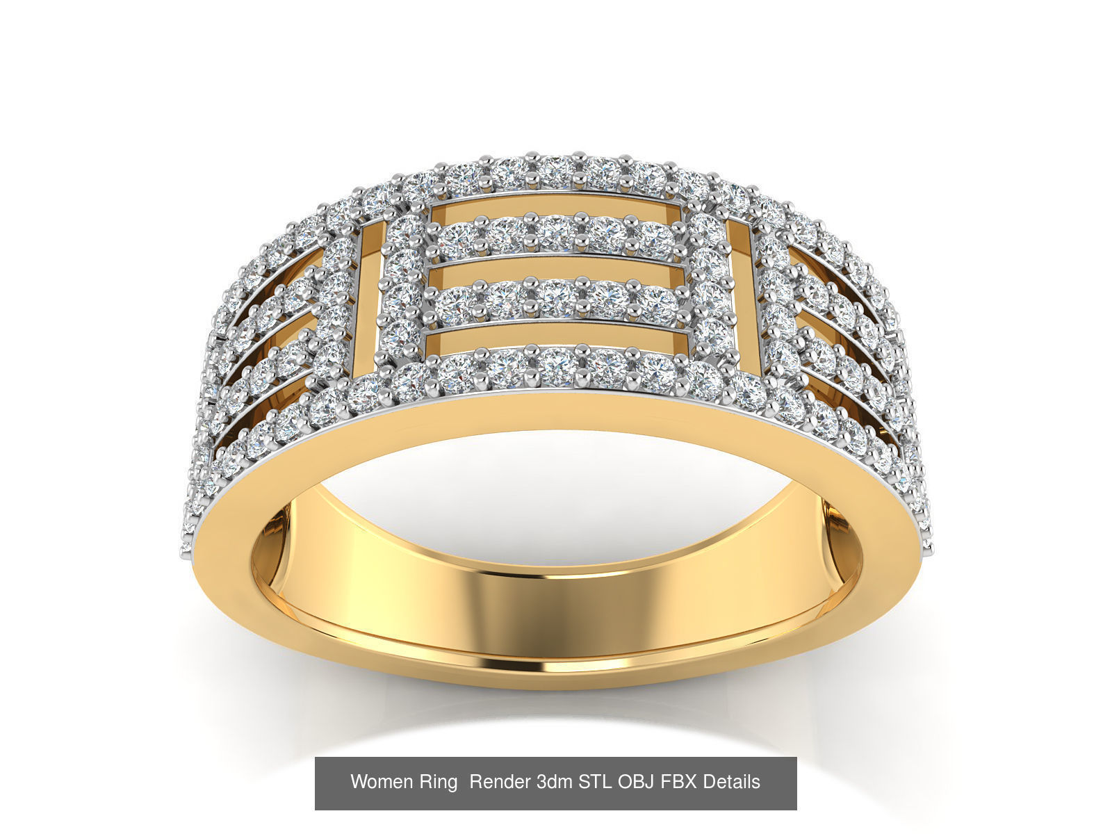 101 Women Ring Render 3dm STL OBJ FBX Details 3D Model Collection_121
