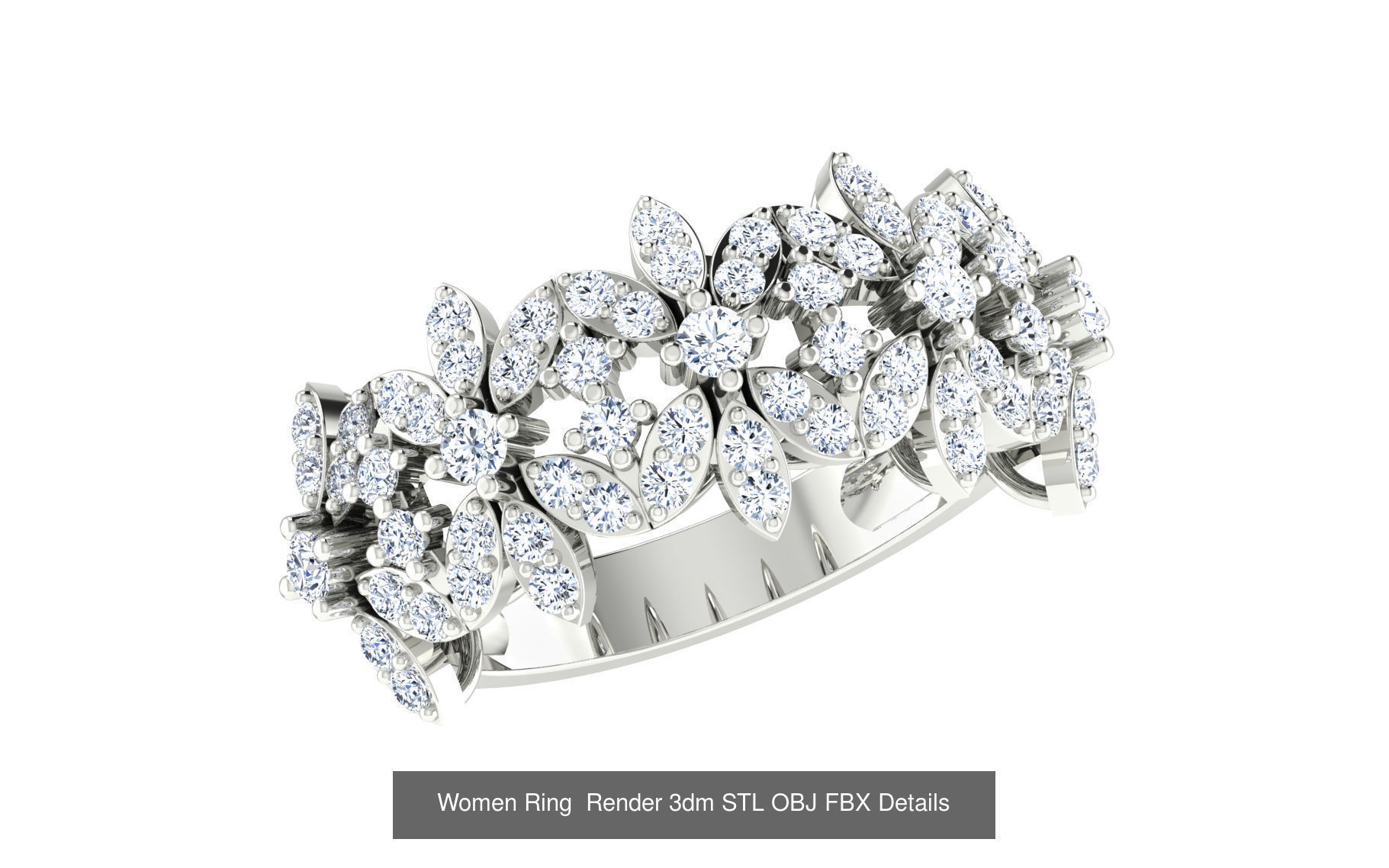 101 Women Ring Render 3dm STL OBJ FBX Details 3D Model Collection_75