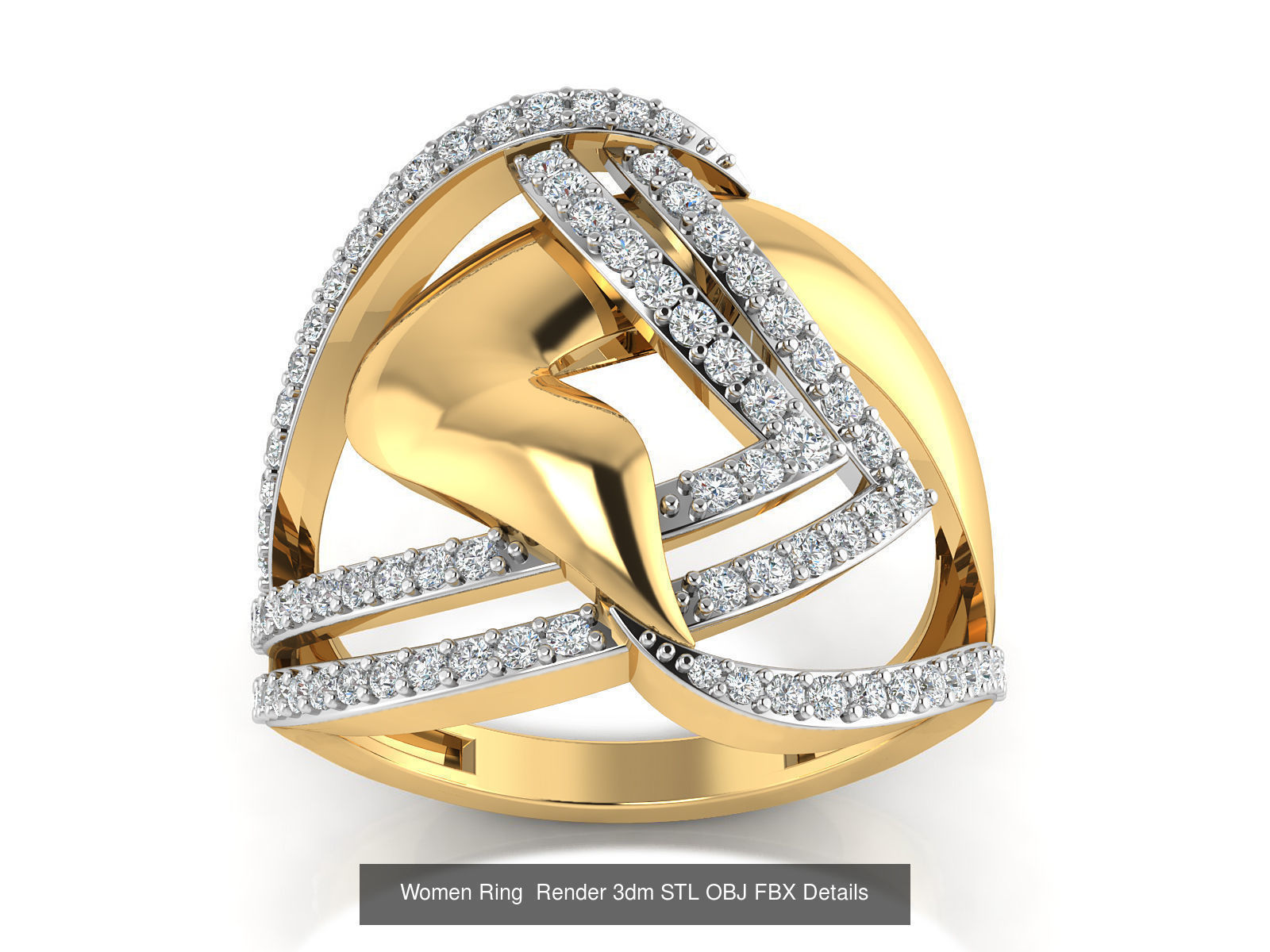 101 Women Ring Render 3dm STL OBJ FBX Details 3D Model Collection_86