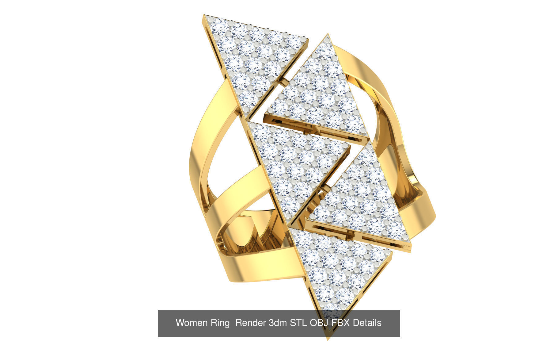 101 Women Ring Render 3dm STL OBJ FBX Details 3D Model Collection_72