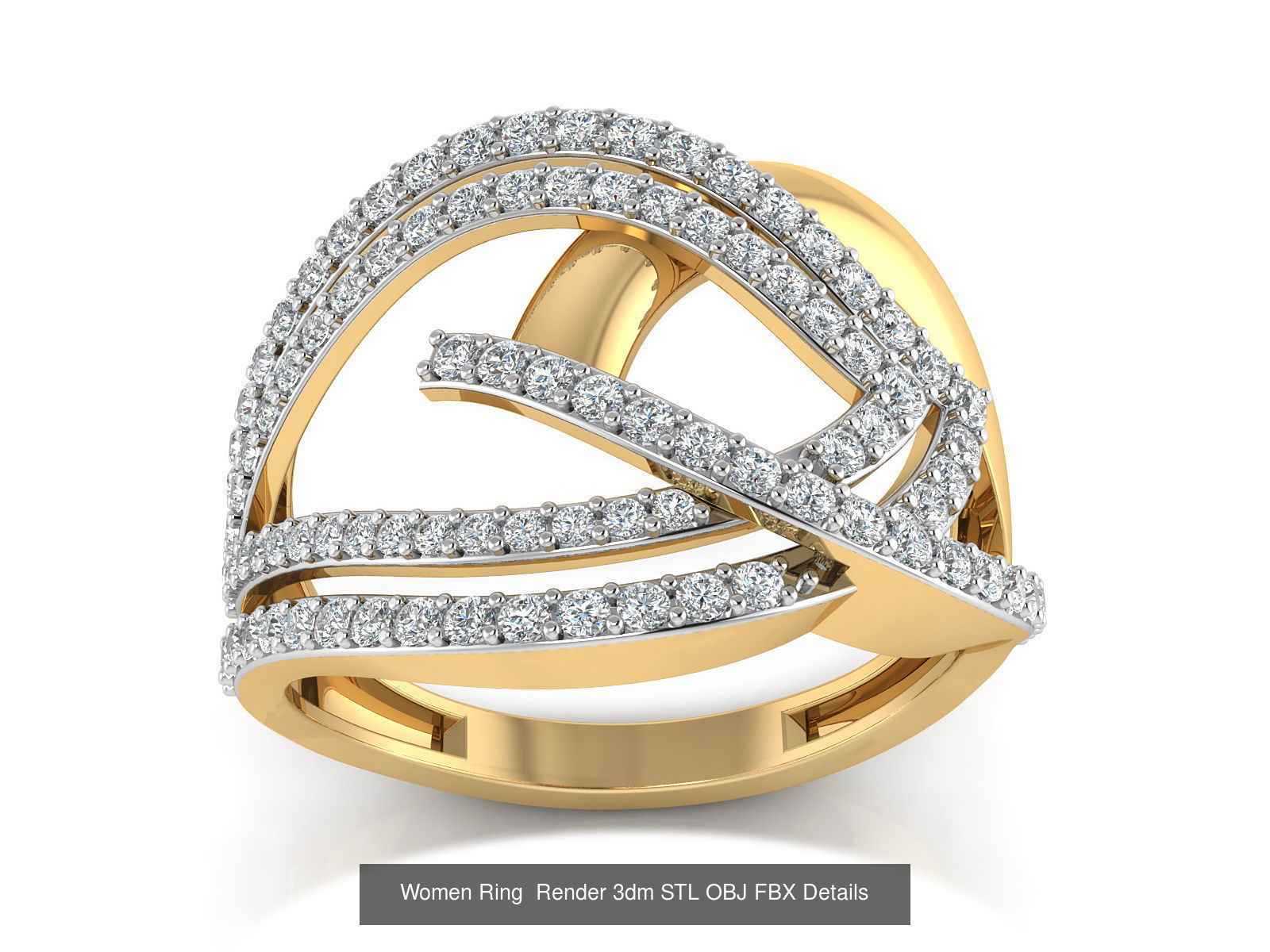101 Women Ring Render 3dm STL OBJ FBX Details 3D Model Collection_87