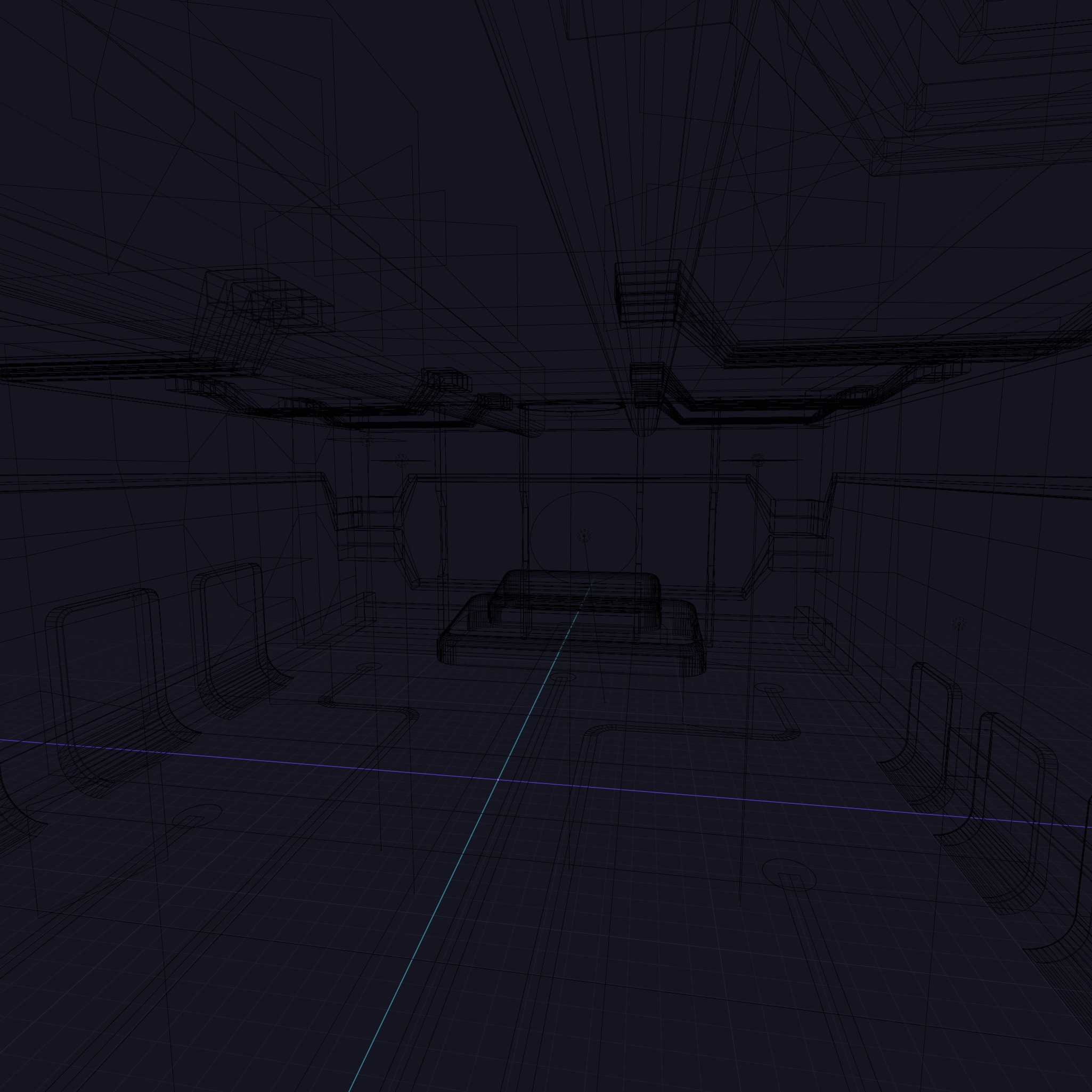 Sci Fi Exhibition Hall Interior with real world 3D model_9