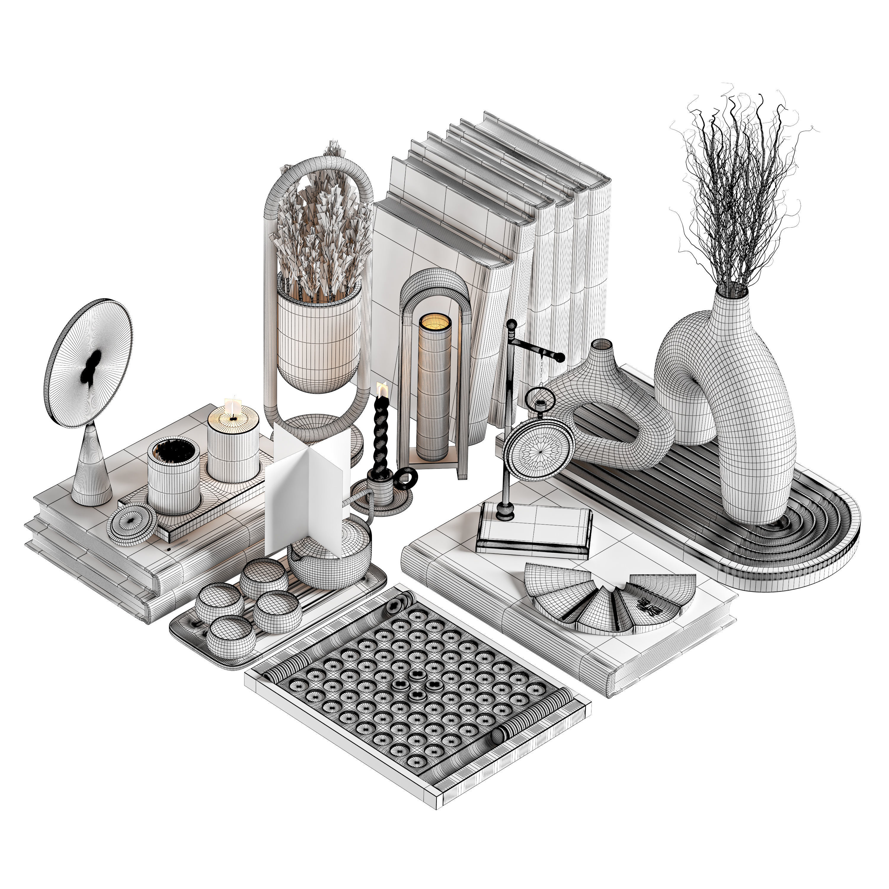 Decorative set 07 3D model_5