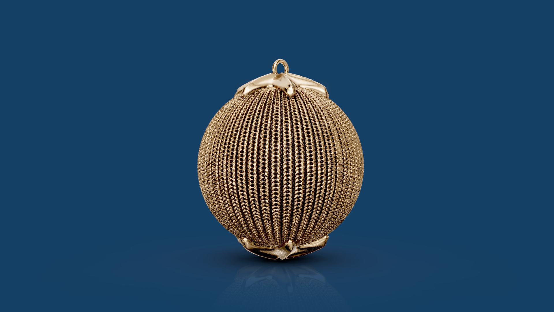 Knitted Christmas Ball 3D print model_5