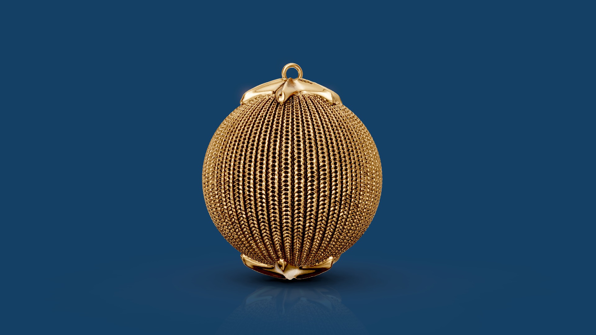 Knitted Christmas Ball 3D print model_2