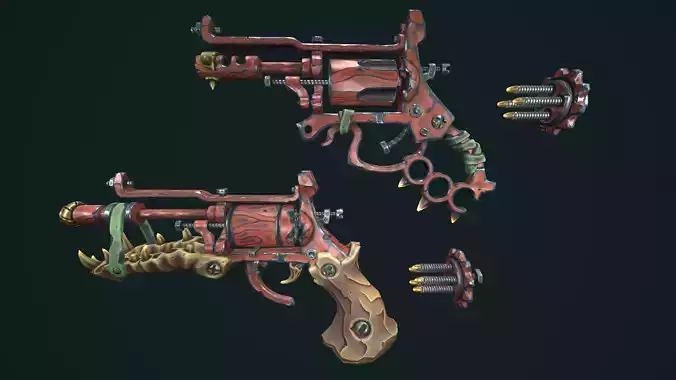 Modular stylized desert revolver
