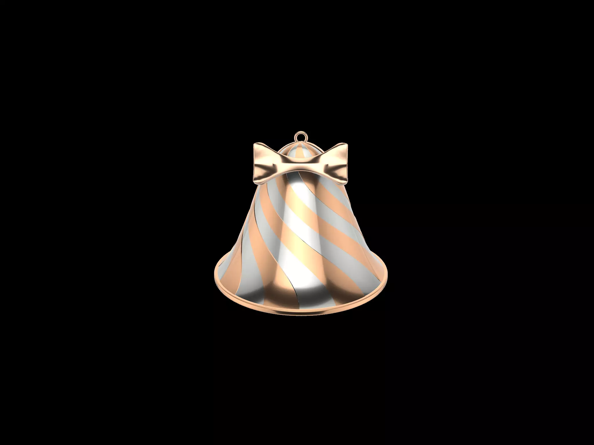 Christmas Bowtie Jingle Bell 3D print model_0