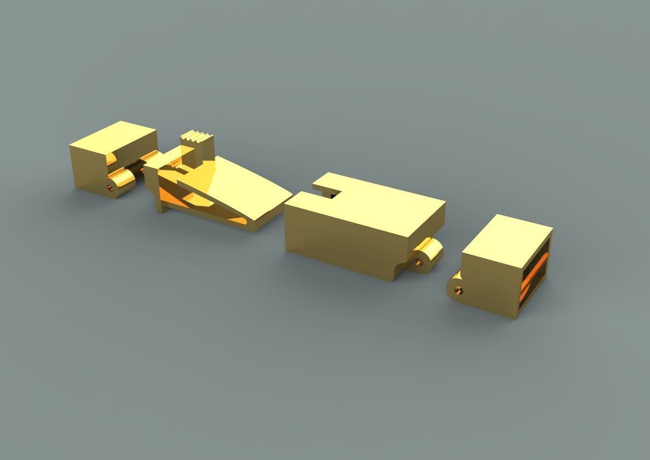 Lock braclet 3D print model_1