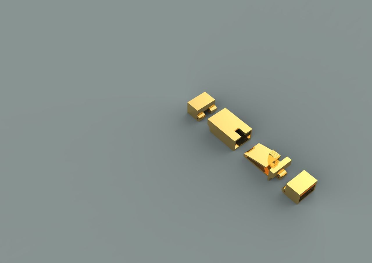 Lock braclet 3D print model_5