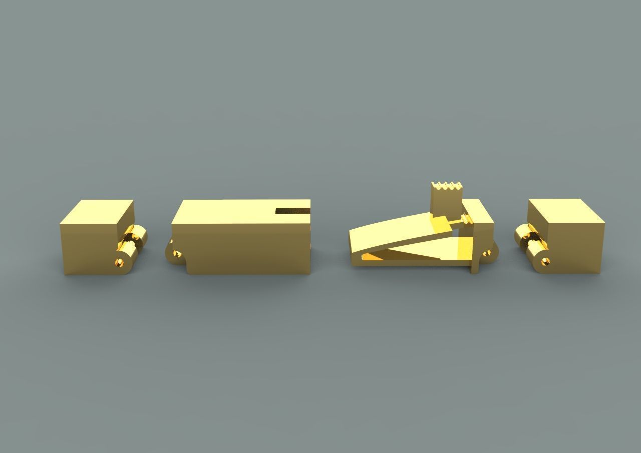 Lock braclet 3D print model_9