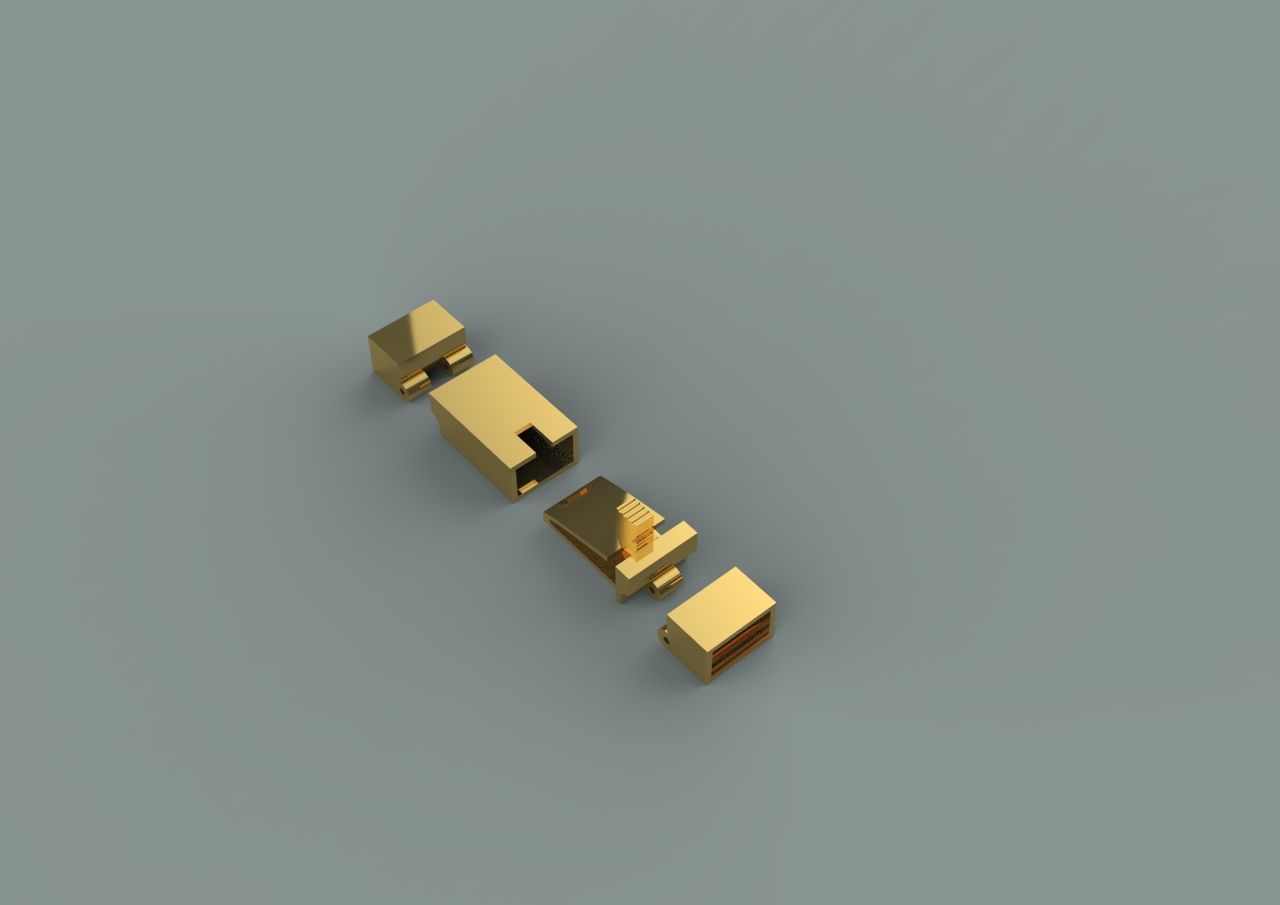 Lock braclet 3D print model_6