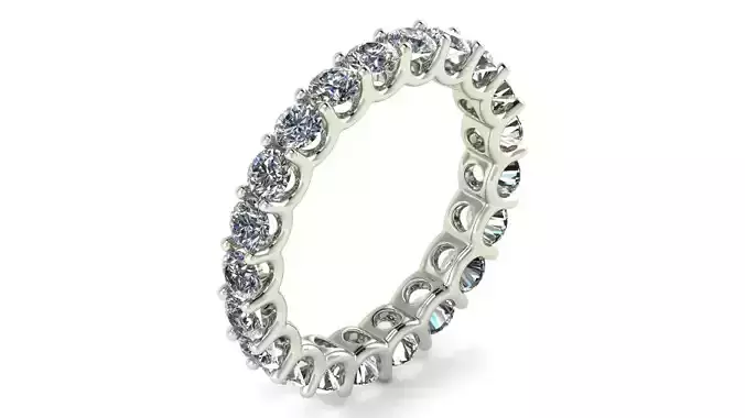 U Shaped Eternity Ring 2 point 8 mm stone size swiss 9 and EU49