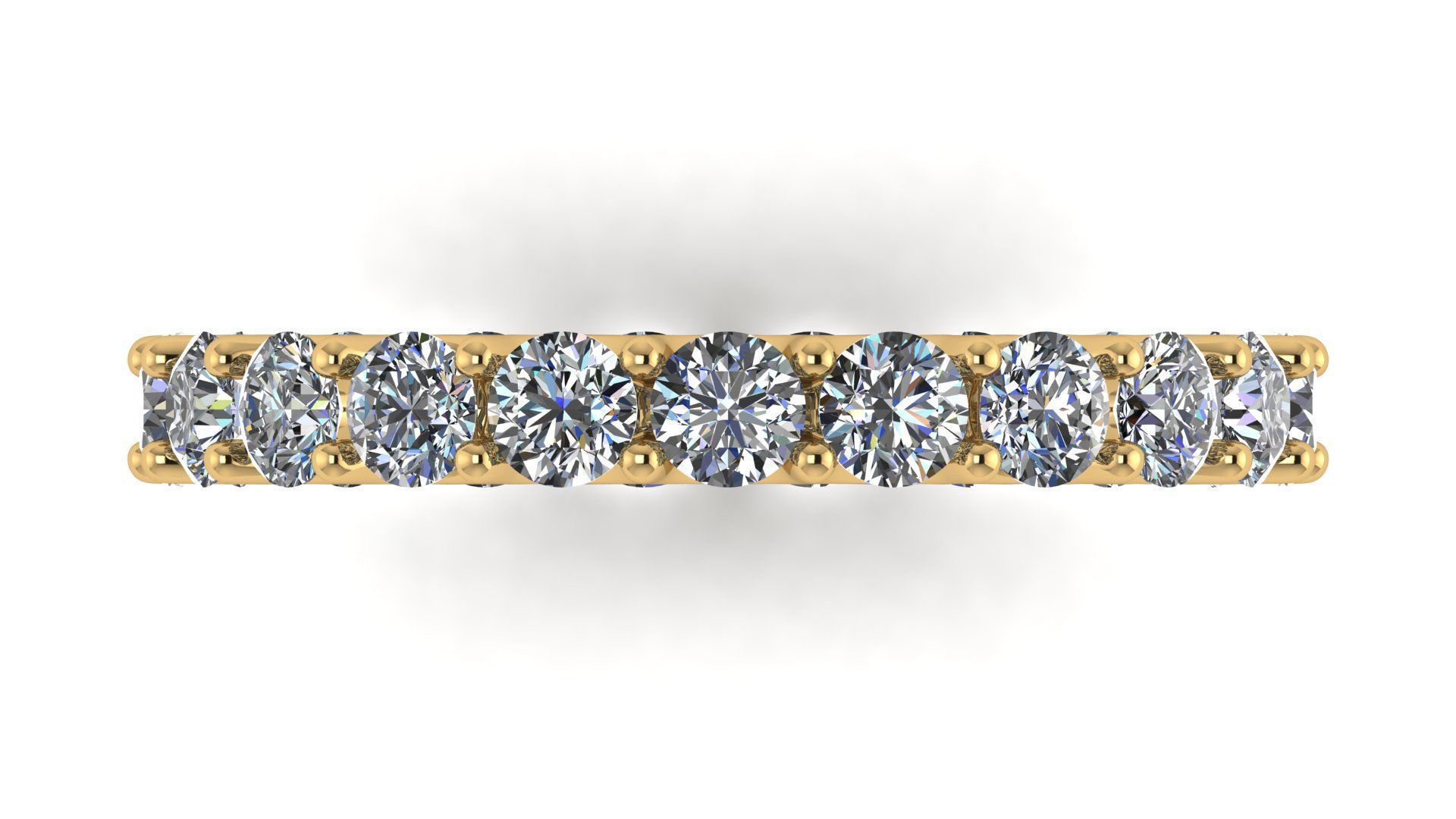 U Shaped Eternity Ring 2 point 8 mm stone size swiss 9 and EU49 3D print model_5