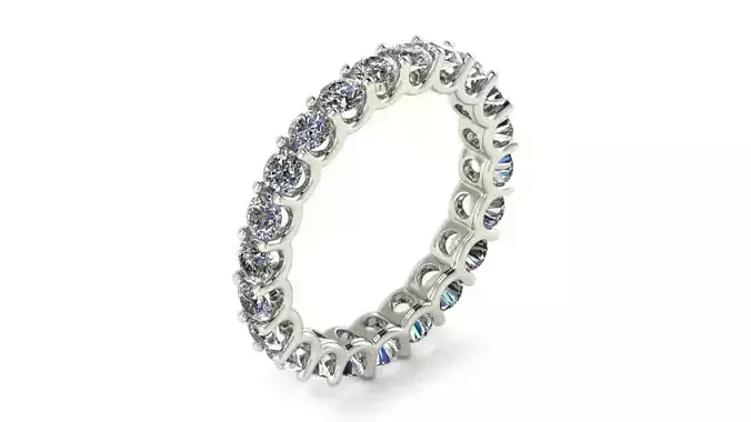 U Shaped Eternity Ring 2 point 8 mm stone size swiss 14 and EU54