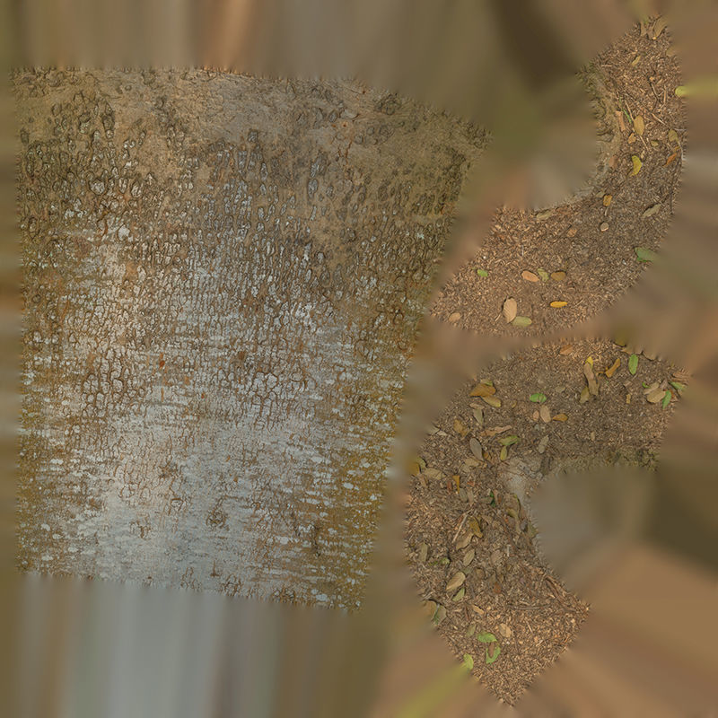 Anydrafts Khaya ivorensis Trunk 01 Low-poly 3D model_1