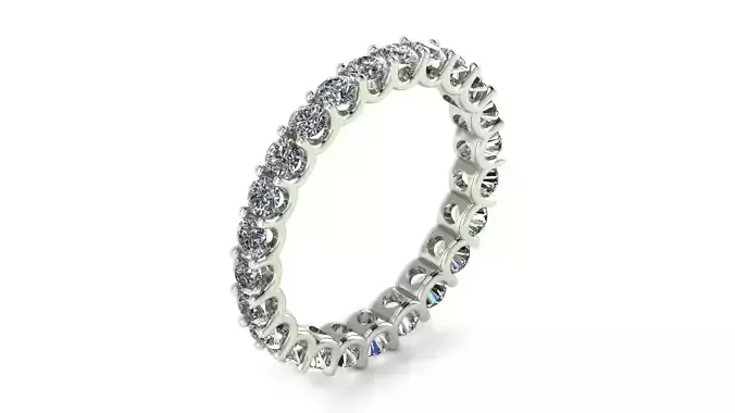 U Shaped Eternity Ring 2 point 8 mm stone size swiss 19 and EU59
