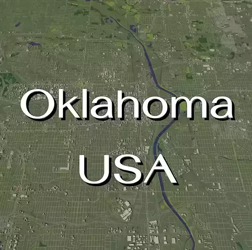 Oklahoma USA - city and urban 3D model
