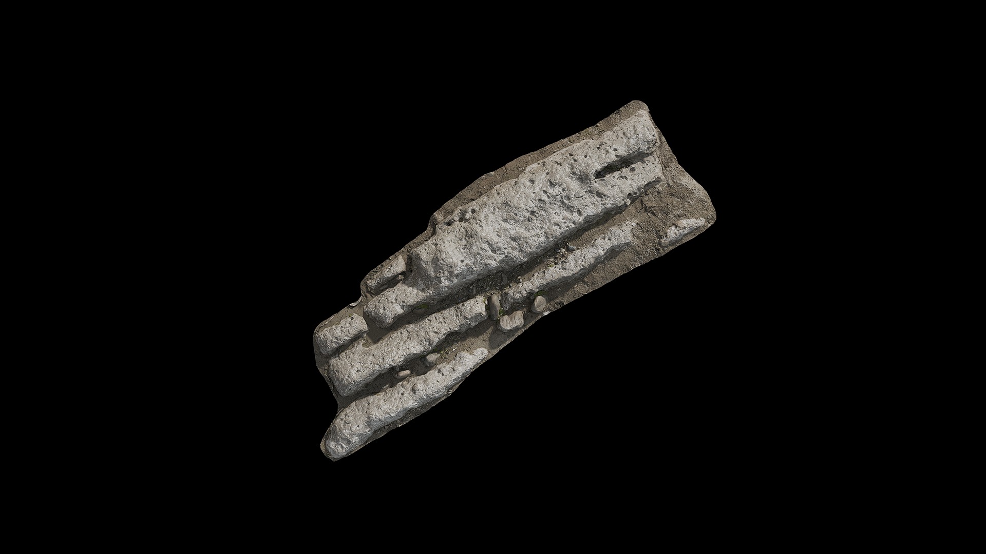 Anydrafts Riverway Rock 55 Low-poly 3D model_5