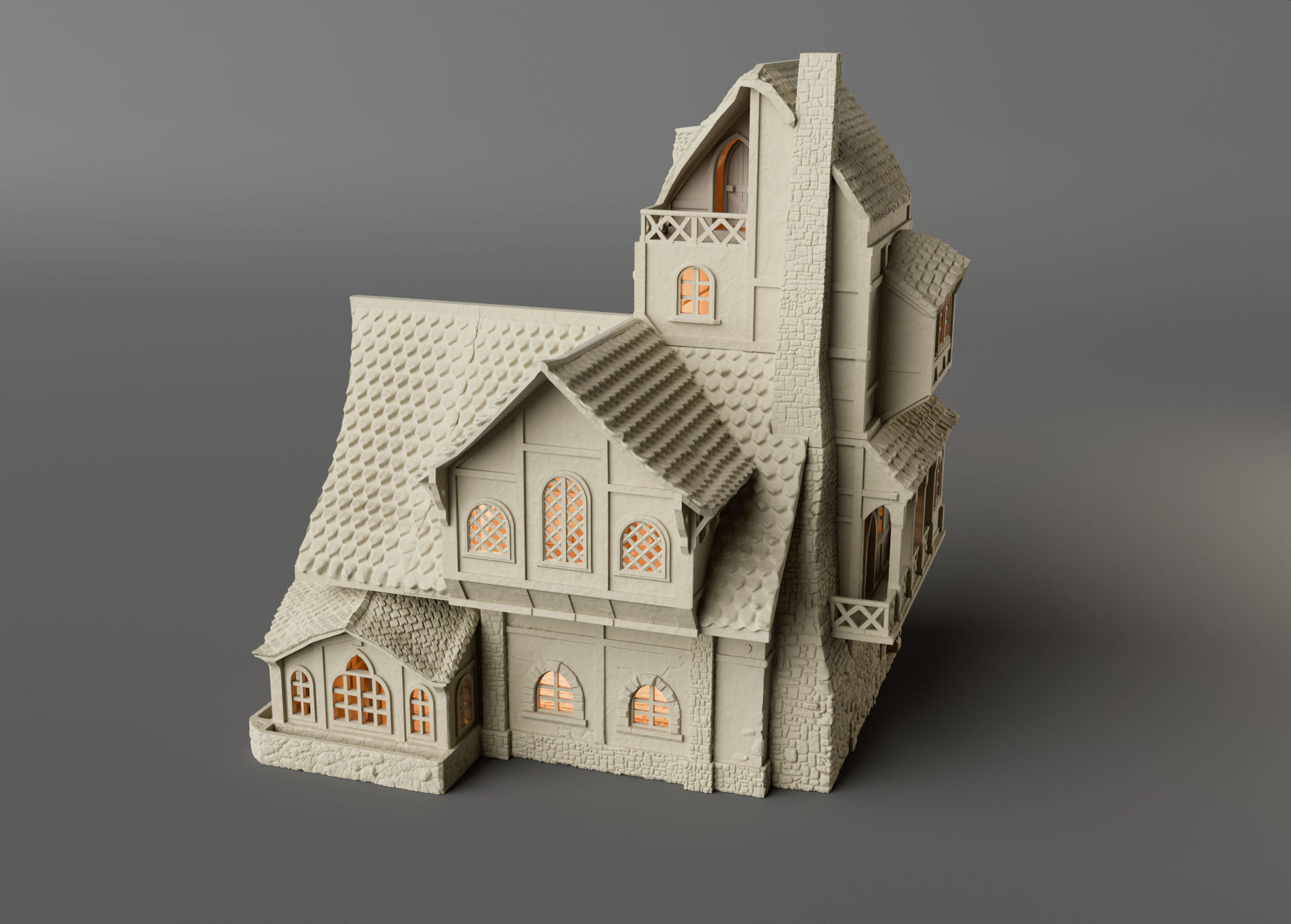 Medieval Inn 3D print model_8