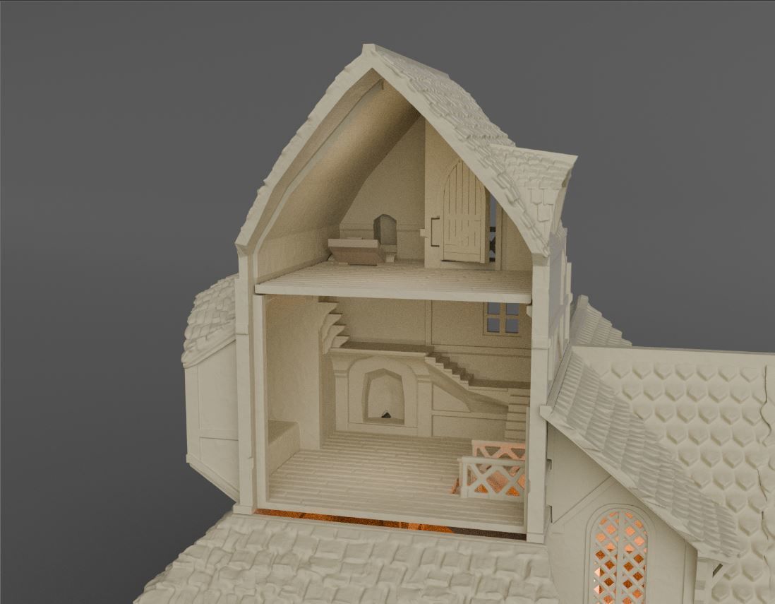 Medieval Inn 3D print model_11