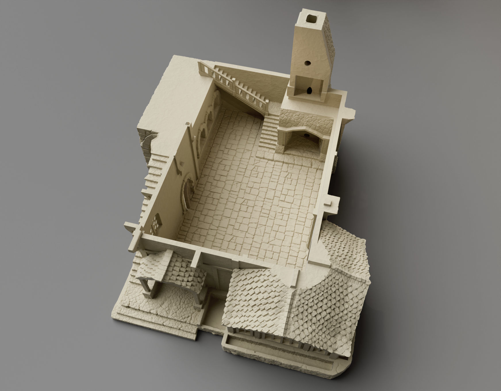 Medieval Inn 3D print model_9