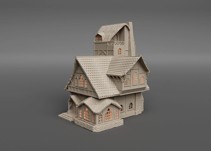 Medieval Inn 3D print model 5