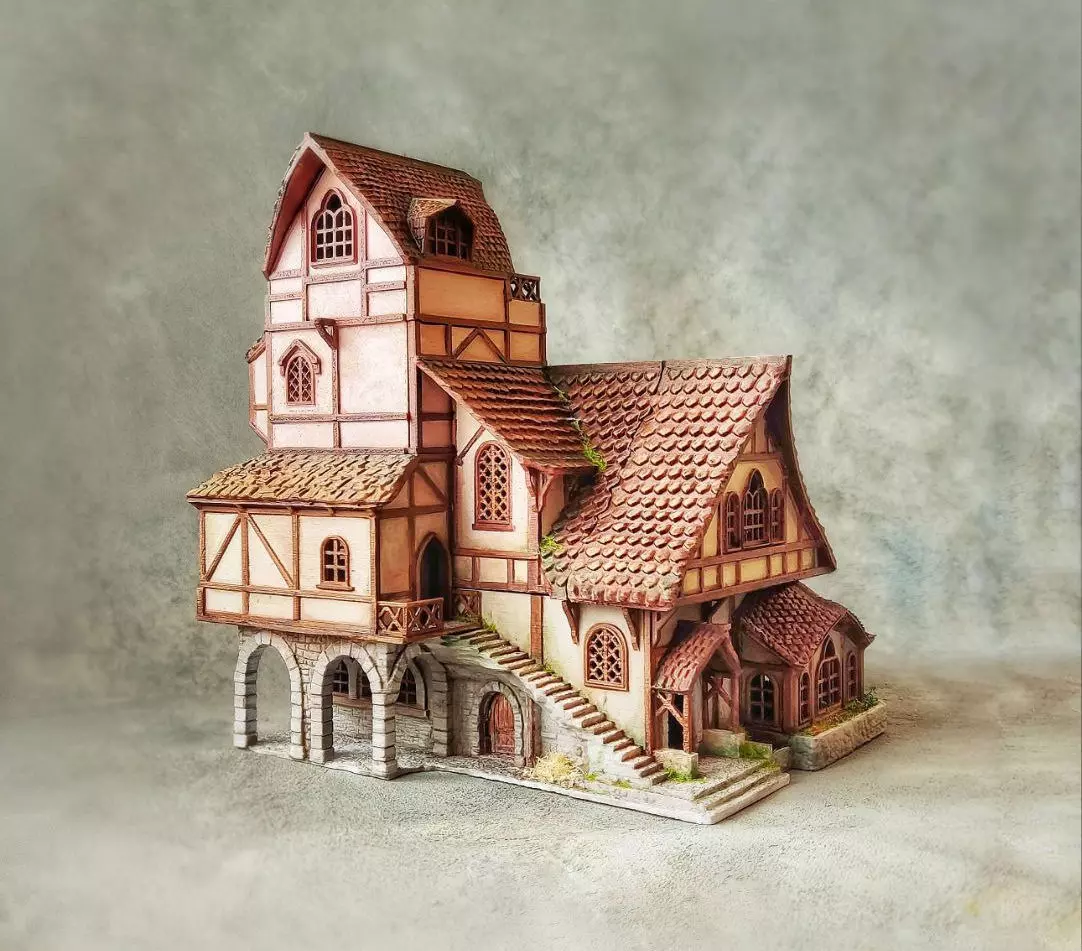 Medieval Inn 3D print model_0