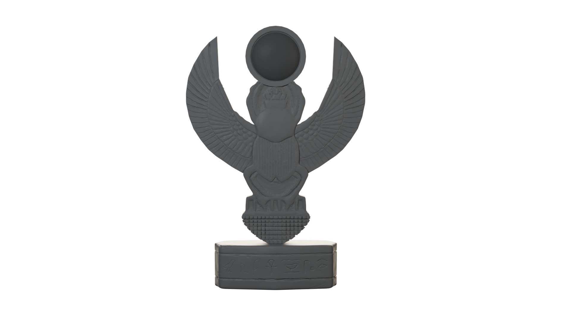 Scarab Statue Low-poly 3D model_3