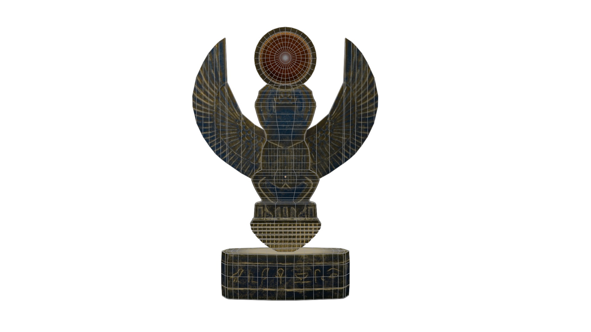 Scarab Statue Low-poly 3D model_5