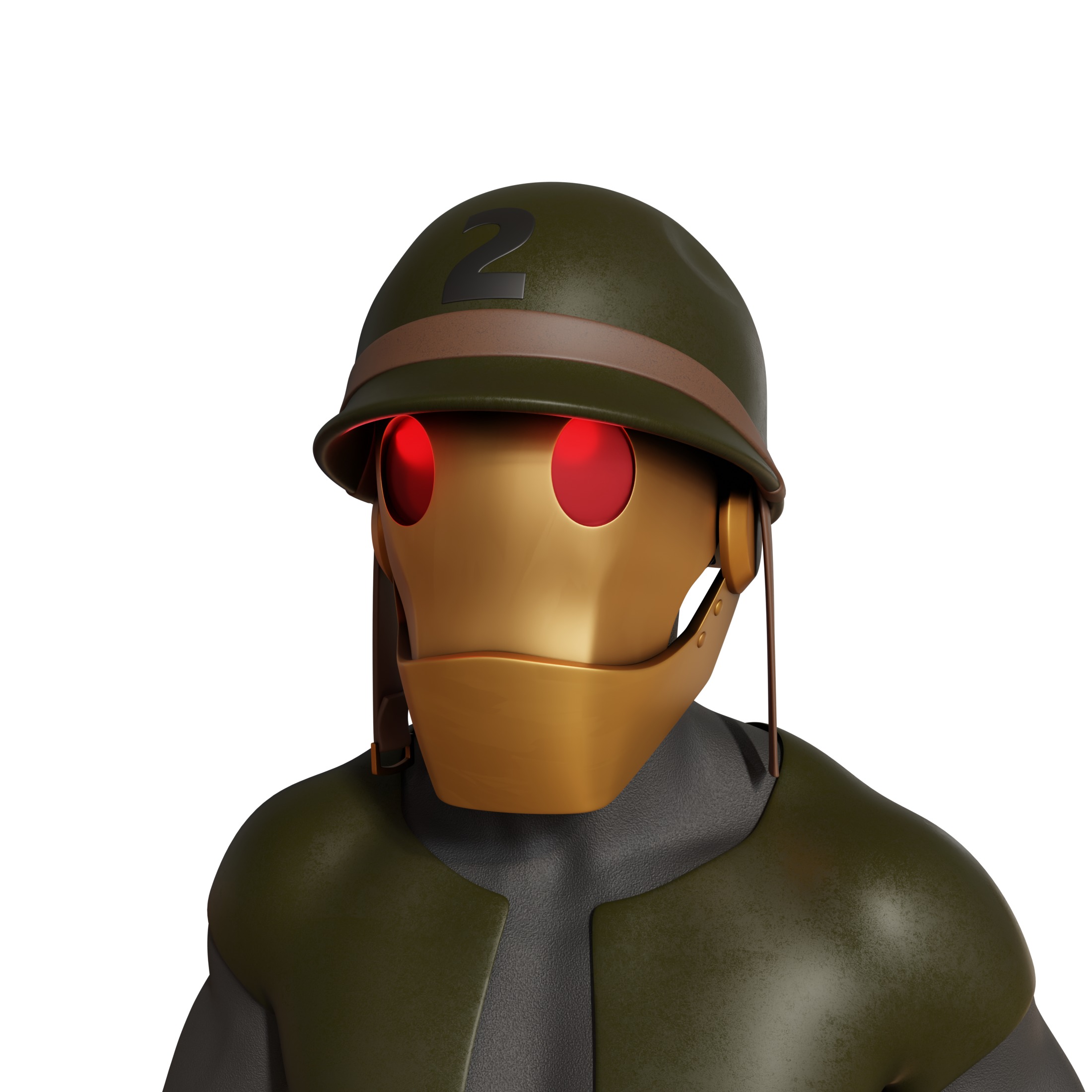 GI Robot helmet mask Creature Commandos dc 3D print model_22