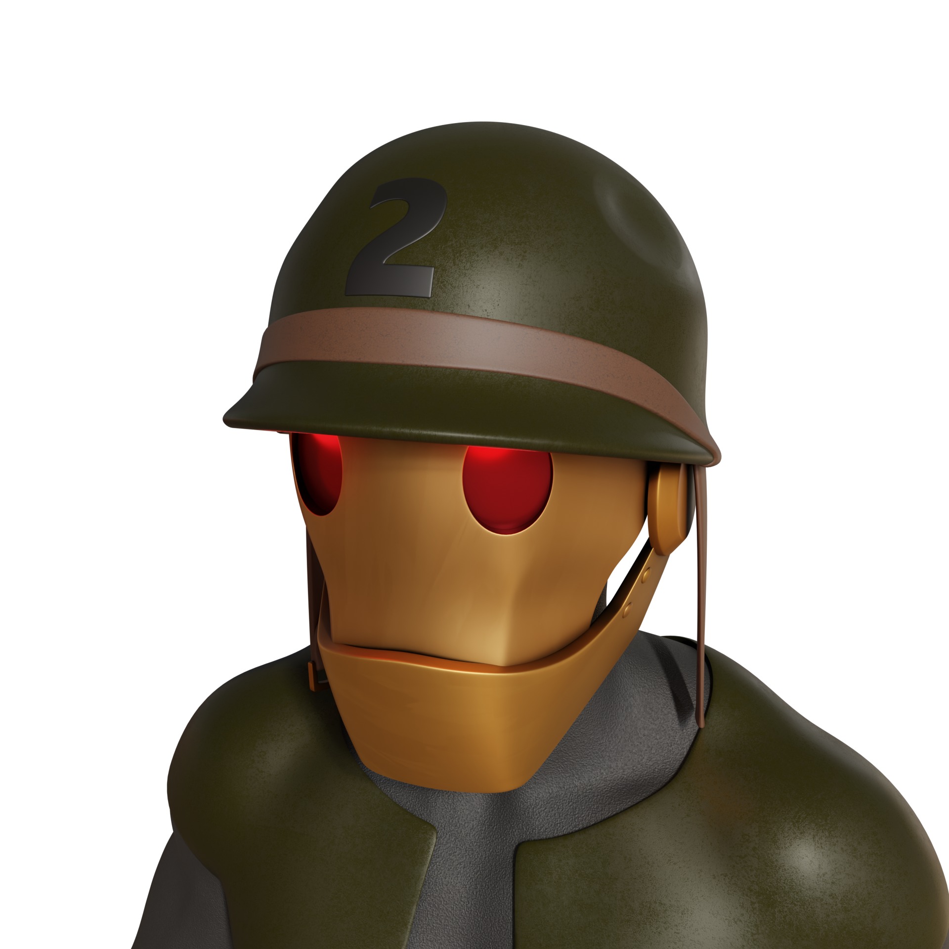 GI Robot helmet mask Creature Commandos dc 3D print model_21