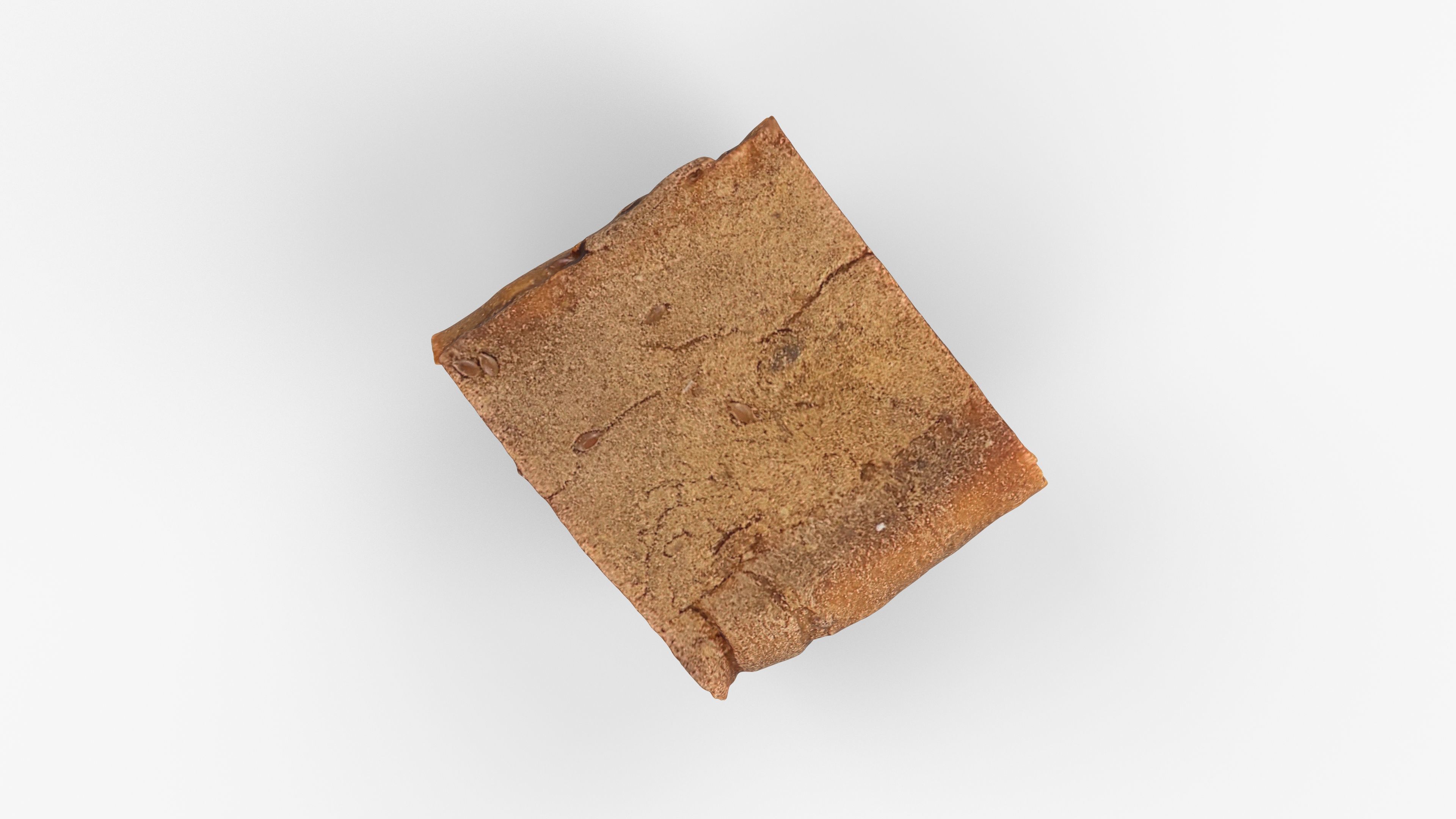 Photorealistic 3D scan of half a rye bread Low-poly 3D model_13