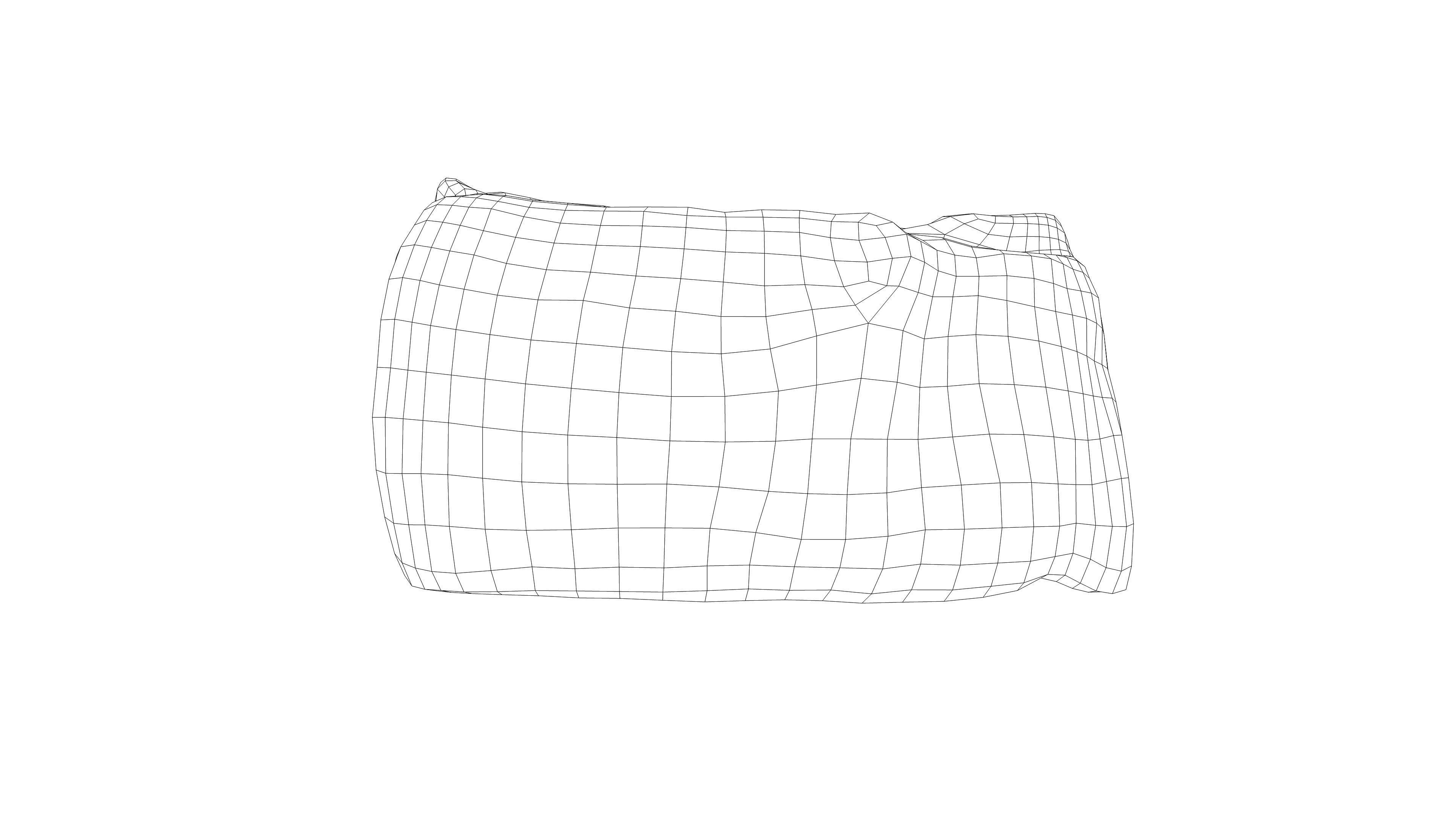 Photorealistic 3D scan of half a rye bread Low-poly 3D model_3