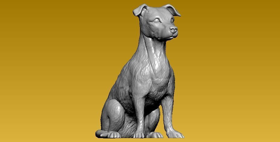 Russell Terrier Dog statue - 3d Print 3D print model_1