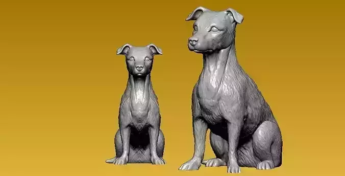 Russell Terrier Dog statue - 3d Print