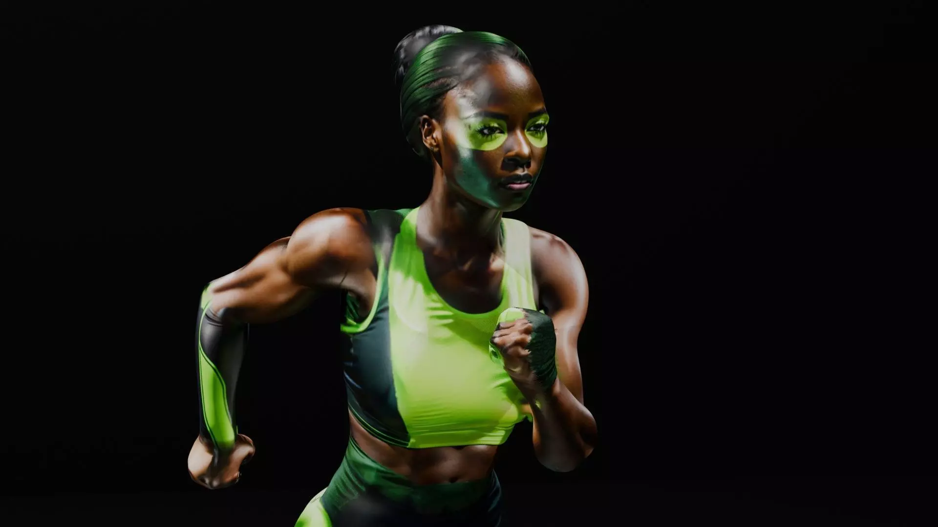 Cyberpunk Futuristic Athletic Female 3D model_0