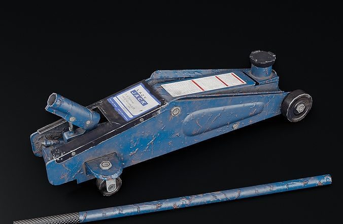 Trolley Jack Low-poly 3D model 3