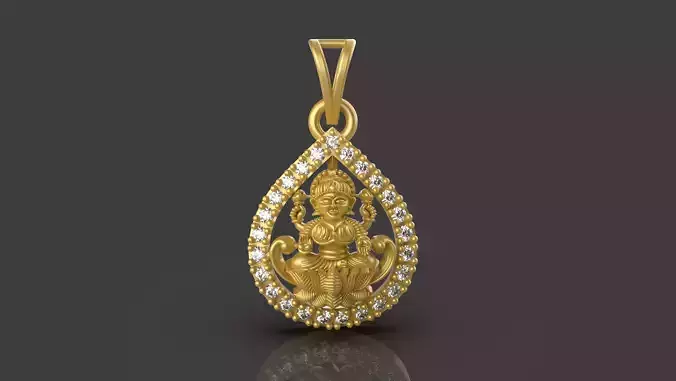 Drop Laxmi Pendant - 0054 