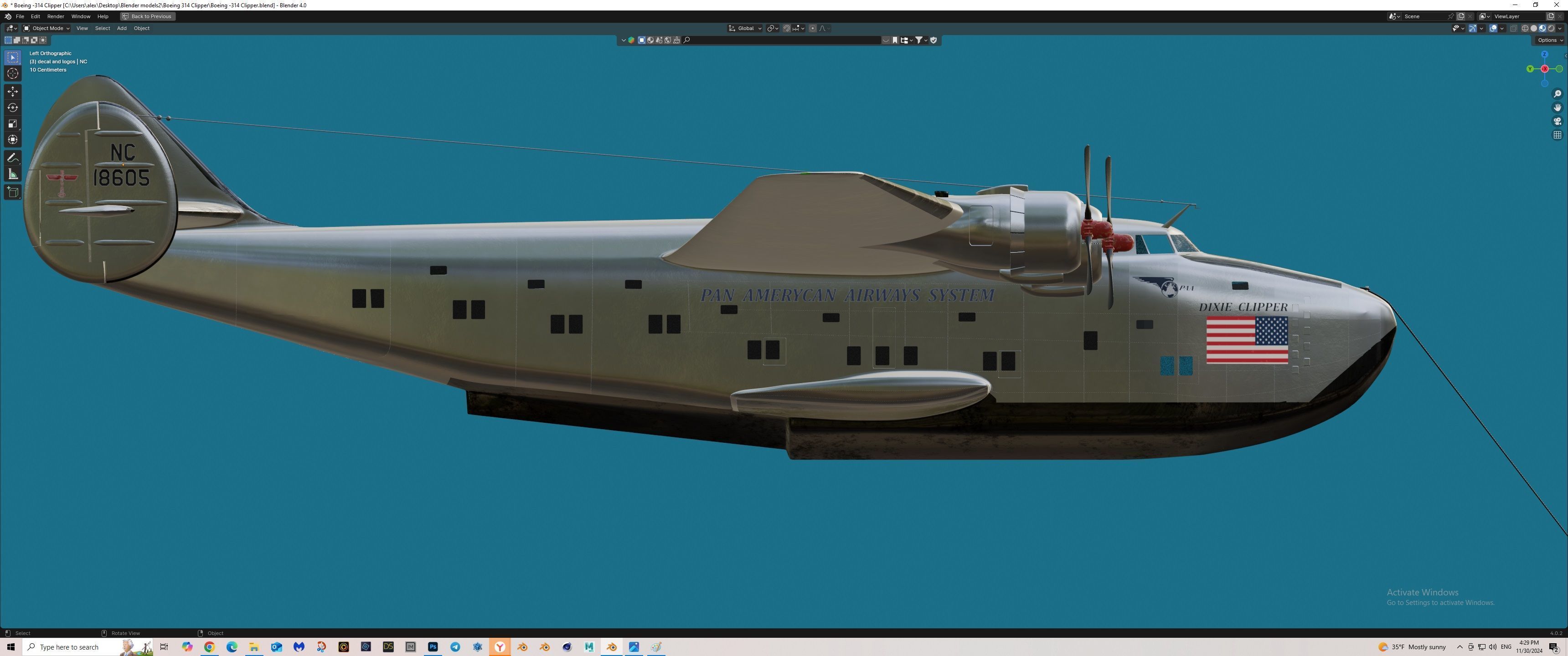 Boeing -314 Clipper Free 3D model_3