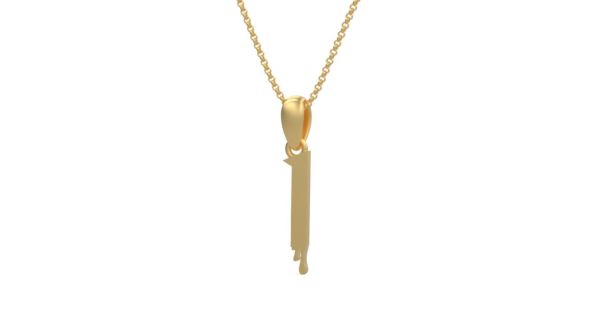 Model 1234 1 Bloody Terror Initial Number Pendant 3D print model_5