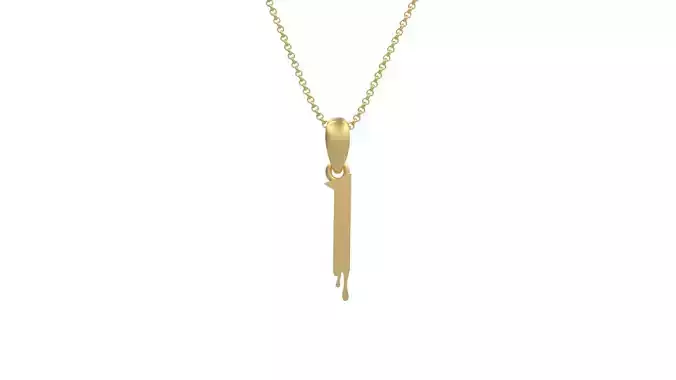 Model 1234 1 Bloody Terror Initial Number Pendant